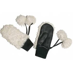 NEW RODEBJER women's galita mittens in ivory / black